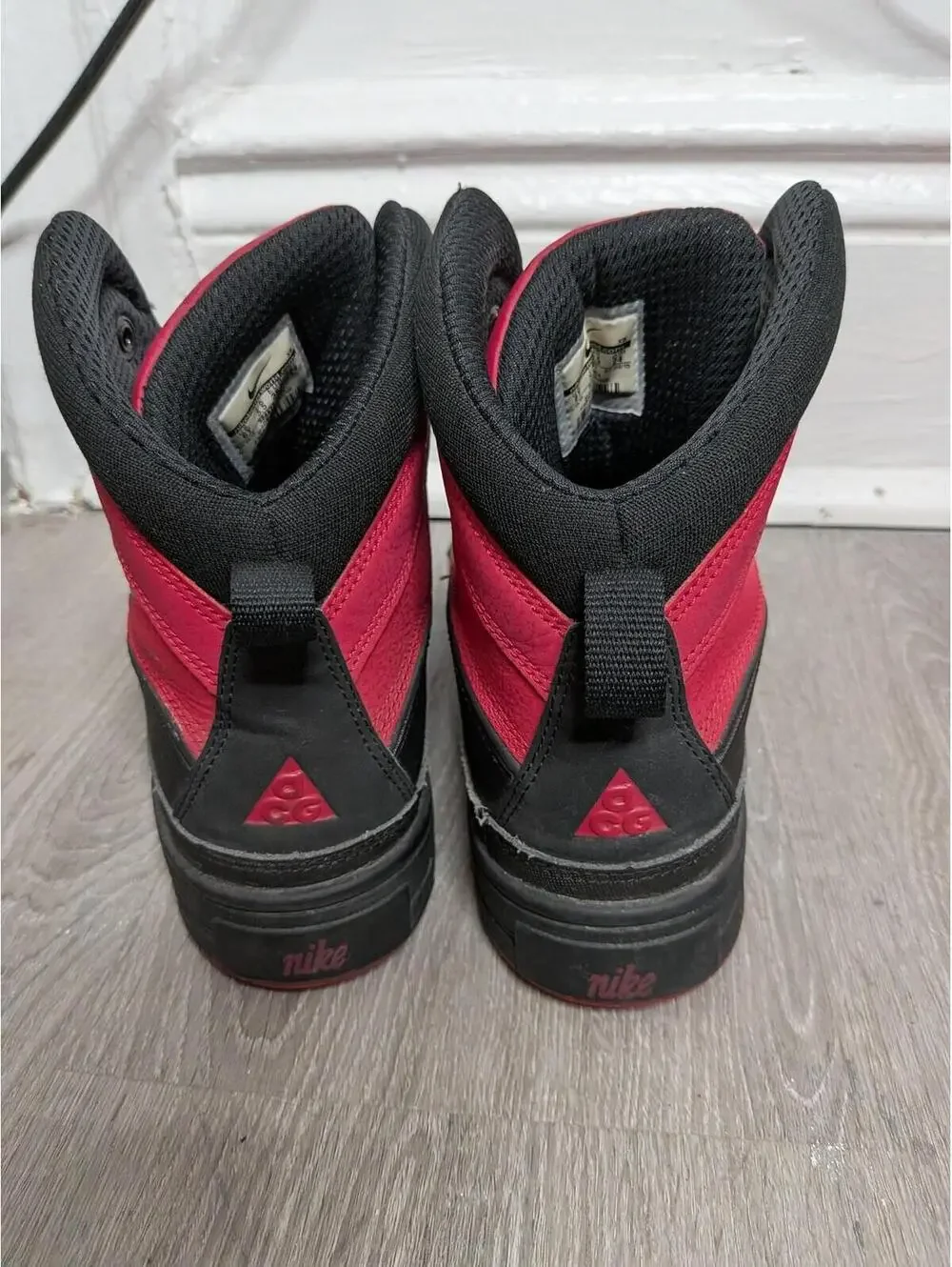 Nike Kids Red and Black Waterproof Hiking Boots